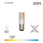 Ampoule led à baïonnette b22 5. 5w 650 lm 3200k - edm - base céramique - blanc chaud - compatible variateur ... Ampoule led à baïonnette b22 5. 5w 650 lm 3200k - edm - base céramique - blanc chaud - compatible variateur ...