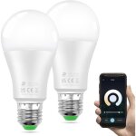 Ampoules led connect�es e27 - zgeer - compatible alexa - bluetooth smart - 12w �quivalent 100w - blanc ...