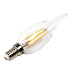 Ampoule déco flamme filament led e14 3w - blanc chaud - 470lm 2700k - zenitech Ampoule déco flamme filament led e14 3w - blanc chaud - 470lm 2700k - zenitech