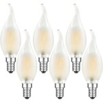Ampoule led e14 filament - pzcc - 4w - blanc chaud 2700k - dimmable - �quivalent 40w - 400lm - forme ...