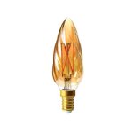 Ampoule led filament flamme torsade ambre