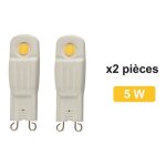Ampoule led g9 - noname - lot de 2 - 45w - 300lm - blanc chaud 3000k