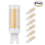 Ampoule led g9 sans scintillement700lm non - dimmable 8w �quivalent 40w blanc chaud 3000k lot de 6