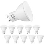 Ampoules led gu10 blanc froid 6000k ampoule spot led 7w 630lm angle de faisceau 120 degrs larges faisceaux ...