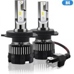 Ampoules led h4 phares led pour voiture ventilateur int�gr� phares led h4 am�lior�s noir - lot de 2