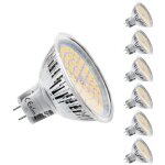 Ampoules led mr16 gu5. 3 12v blanc chaud 2800k 5w equivalent  50w lampe halogne 450lm 120 angle ampoules ...