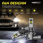 Ampoule led voiture - nighteye - hb3 9005 - 6500k - 30000lm - blanche - feux de route / croisement - ...