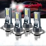 Ampoules de phares � led h7 feux de route et feux de croisement 220w 60000lm super lumineuses 6000k blanc ...