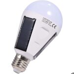 Ampoule solaire led portable - virex� - e27 - ip65 - 12w - crochet int�gr� - recharge solaire - autonomie ...