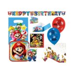 Amscan ( cde 8) ? kit super mario 60 pi�ces vaisselle jetable et d�coration pour anniversaire denfant ...