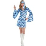 Amscan disco blue costume femme - robe et bandeau