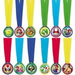 Mdailles - amscan - super mario - multicolore - fte - enfant