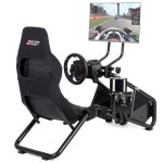 Amstrad ams - racing - drift si�ge de simulateur course avec support pour volant & levier de vitesse ...