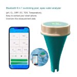Analyseur deau de piscine connect flottant - 6 en 1 - ph chlore ec tds orp testeur de temprature