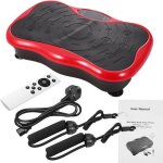Ancheer plateforme vibrante oscillante de fitness - quipement dexercice 150kg capacit rouge