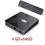Android 13. 0 tv boxsmart media player 4 + 64gb hd tv box boitier iptv support 4k 2. 4&5 ghz wifi bt ...