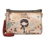 Sac  bandoulire anekke peace & love - 27 cm - fermeture zippe - style tendance pour femme