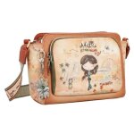 Sac � �paule bandouli�re - anekke - peace & love - multicolore - 100% polyur�thane - 16x24x11cm