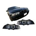 Angel eyes phares avant pour bmw s�rie 5 e39 1996 - 2003 facelift design noir chrom edition