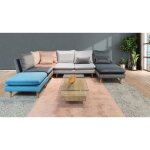 Angle pour canapé modulable en velours gris clair - lassie meubletmoi Angle pour canapé modulable en velours gris clair - lassie meubletmoi