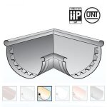 Angle universel 90� pvc 25 demi - ronde - sable - firstplast - pour goutti�re pvc 25 demi ronde