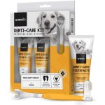 Kit dentifrice chien - animigo - denti - care - anti tartre - sans rinage - brosse  dents 3 ttes