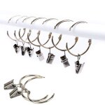 Anneau de 25 pièces avec crochets à pinces anneau de suspension pour rideaux en acier inoxydable acier ... Anneau de 25 pièces avec crochets à pinces anneau de suspension pour rideaux en acier inoxydable acier ...