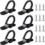 Anneau arrimage - noir - 6pcs - 400 kg - installation facile - fer galvanis