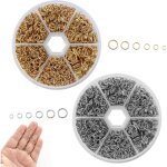 Anneaux bijoux en acier inoxydable - 2780 pi�ces pour cr�ation colliers et bracelets - anneau dor� ouvrez ...