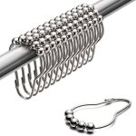 Anneaux de crochets pour rideaux de douche anneaux de rideaux de douche rsistants  la rouille 24 - ...