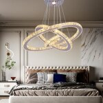 Anneau de plafond  led cristal moderne pendentif intrieur lger salle  manger salon cuisine montage ...