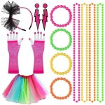 Ann�es 80 accessoires de costume contient des boucles doreilles des colliers des jupes des gants et des ...