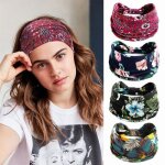 Annefly lot de 4 bandeau pour femme boho bandana wrap yoga bandeau lastique bandana
