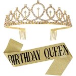 Anniversaire charpe couronne ceinture diadme danniversaire birthday queen reine charpe dguisement ...