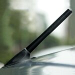Antenne courte en fiber de carbone noire dlicate pour autoradio pour renault duster megane 2 logan renault ...
