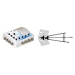 Antenne dextérieur trinappe amplifiée 57 db uhf 4k hd metronic 415049 + amplificateur tv tnt intérieur ... Antenne dextérieur trinappe amplifiée 57 db uhf 4k hd metronic 415049 + amplificateur tv tnt intérieur ...