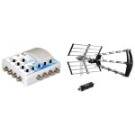 Antenne dextrieure trinappe 26db uhf metronic 415044 filtre 4g intgr + amplificateur tv tnt intrieur ...