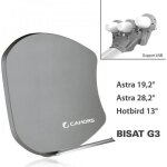Antenne multisatellite - cahors - smc bisat - 3 sorties - 3 lnb - astra 192 / 282 / hotbird 13