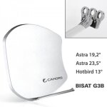 Antenne multisatellite - cahors smc bisat - 3 sorties sans lnb gain 375 db astra 192 astra 235 hotbird ...