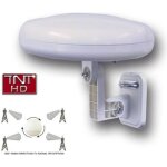 Antenne omnidirectionnelle tnt hd - hd line - ronde 360 - amplificateur 32db - coque impermable