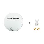 Antenne parabole fibre smc 75 cm beige worldsat + lnb single 01 db full hd 1080p 4k ultra hd + 2 fiches ... Antenne parabole fibre smc 75 cm beige worldsat + lnb single 01 db full hd 1080p 4k ultra hd + 2 fiches ...