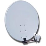 Antenne parabole satellite - d2 diffusion - Ø 80 cm - acier - lnb universel - blanche Antenne parabole satellite - d2 diffusion - Ø 80 cm - acier - lnb universel - blanche