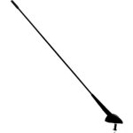 Antenne de toit universelle noire.