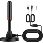 Antenne tv int�rieur antenne hdtv puissante num�rique amplificateur 120 miles de port�e tnt 4k 1080p ...