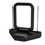 Antenne tv int�rieure uhf - d2 - filtre 5g - compatible uhd / 4k - port�e 15 km - noire
