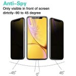 Anti espion filtre de confidentialité premium en verre trempé film protecteur pour iphone xr 6. 1 Anti espion filtre de confidentialité premium en verre trempé film protecteur pour iphone xr 6. 1