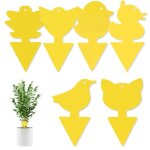 Anti moucherons interieur 60pcs anti mouche tr�s efficace piege moucherons interieur autocollant jaune ...