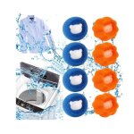 Anti poil machine � laver 8 pi�ces boule anti poil enleve poil animaux r�utilisable balle de lavage attrape ...