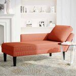 Anticorrosion moderne chaise longue simple - pour int�rieur - chaise de relaxation - avec coussin rouge ...
