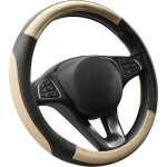 Antidérapant couvre volant respirant microfibre cuir couvre volant beige et noir diamètre m 37 - 38cm ... Antidérapant couvre volant respirant microfibre cuir couvre volant beige et noir diamètre m 37 - 38cm ...